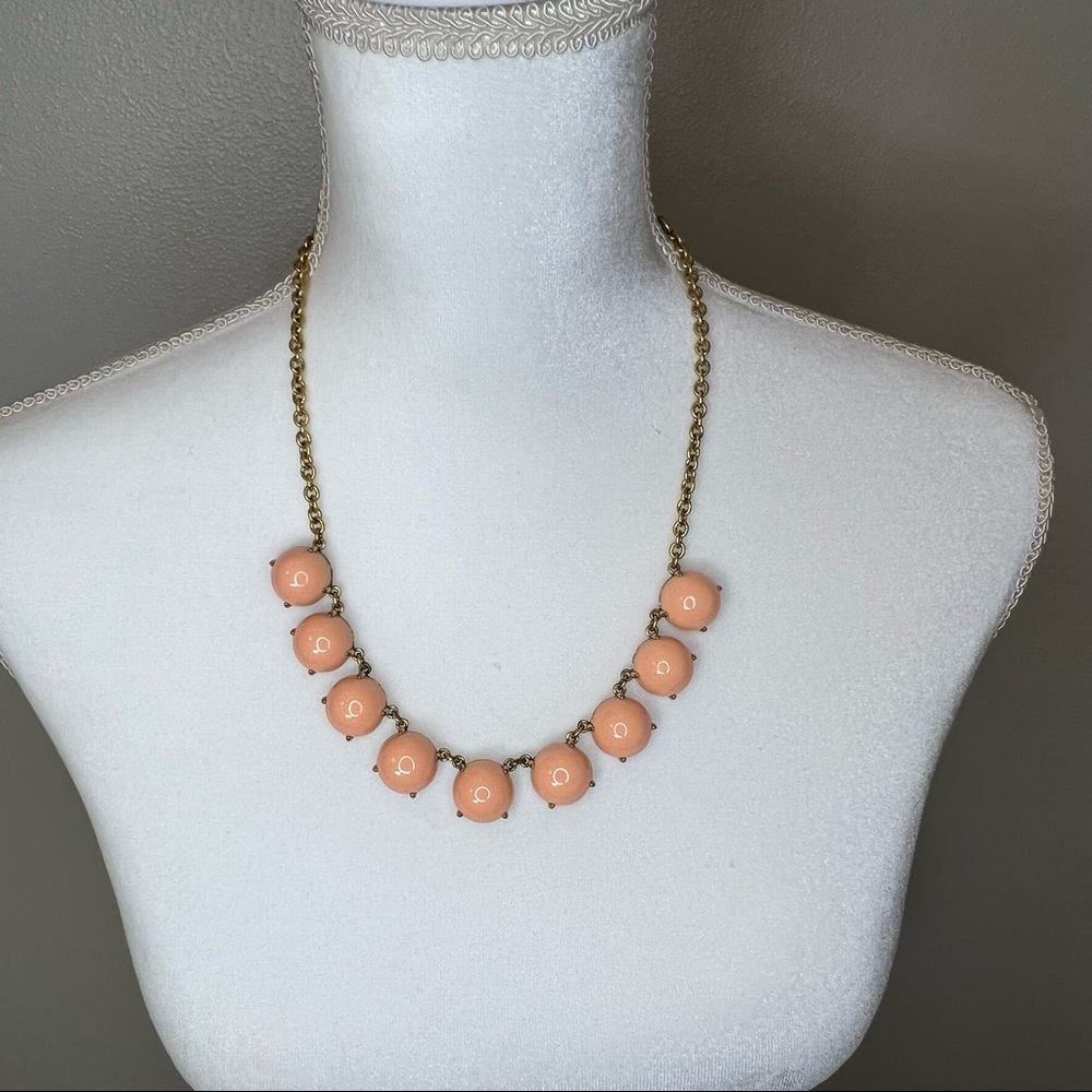 J Crew statement necklace - Color peach and Gold